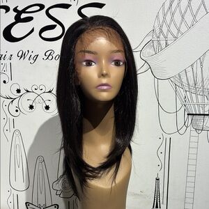 Black Lace Front Straight Wig full lace
